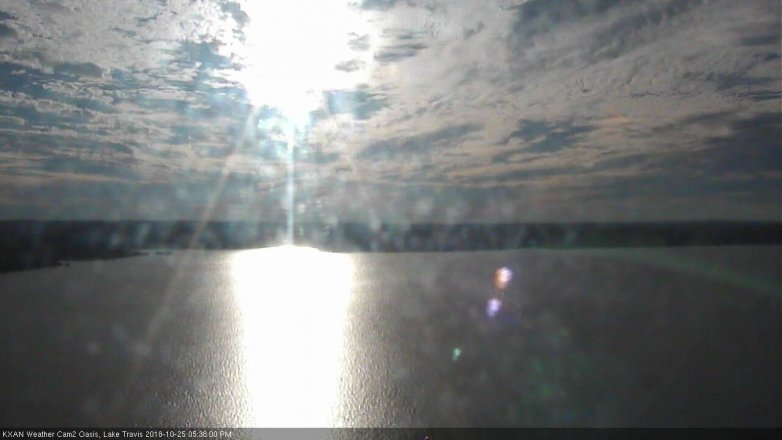 Lake Travis webcam, October 25, 2018 4:40 PM CT