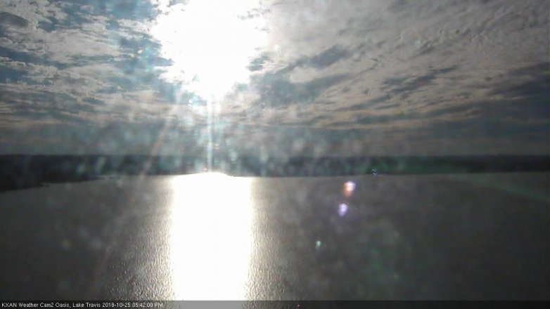 Lake Travis webcam, October 25, 2018 4:45 PM CT