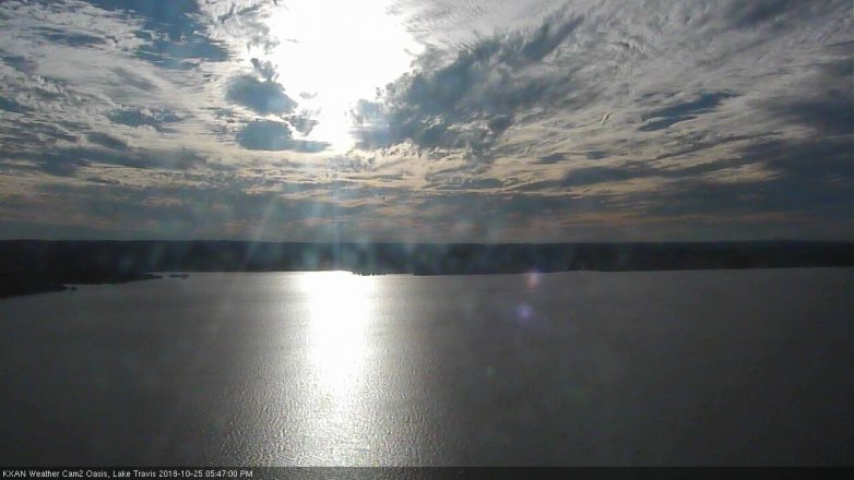 Lake Travis webcam, October 25, 2018 4:50 PM CT