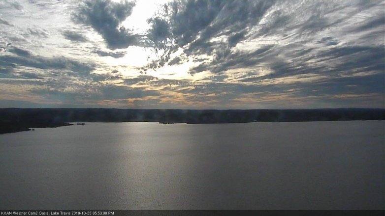 Lake Travis webcam, October 25, 2018 4:55 PM CT