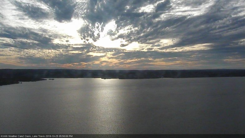 Lake Travis webcam, October 25, 2018 5:00 PM CT