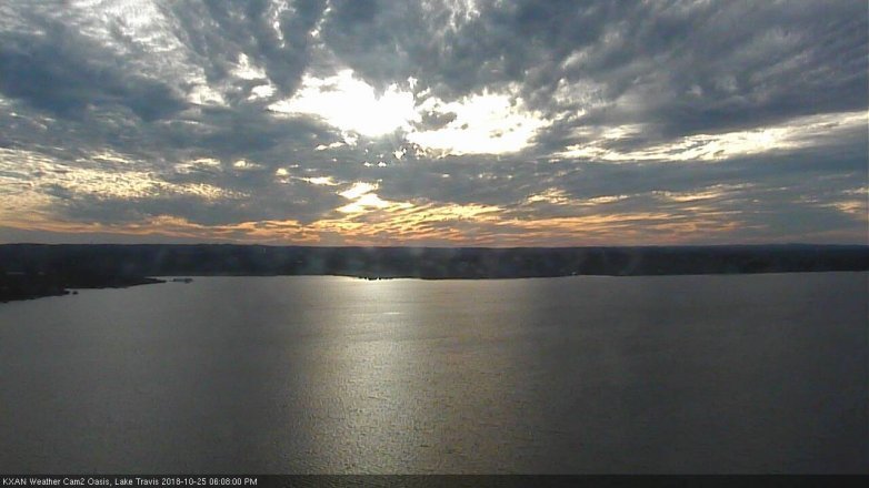 Lake Travis webcam, October 25, 2018 5:10 PM CT