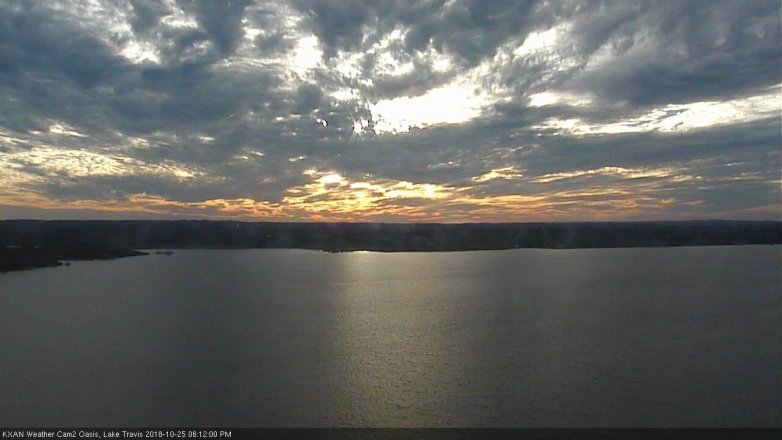 Lake Travis webcam, October 25, 2018 5:15 PM CT