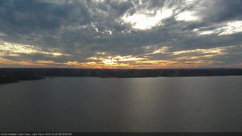 Lake Travis webcam, October 25, 2018 5:20 PM CT