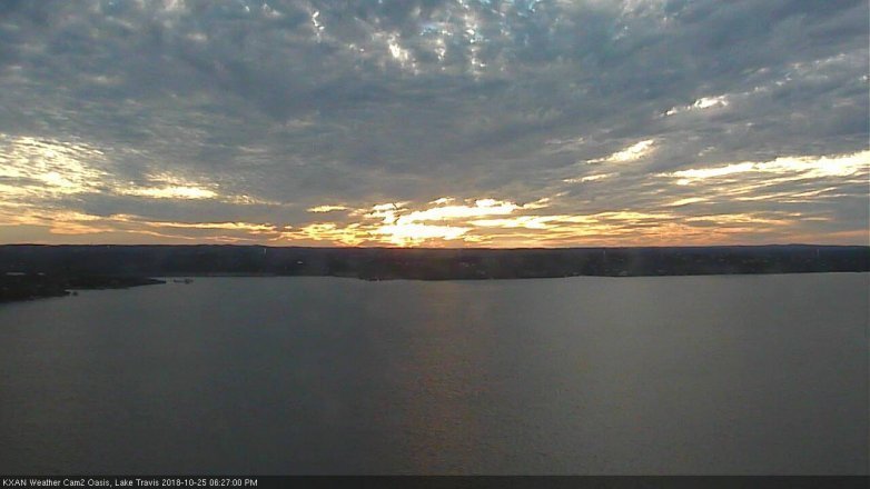 Lake Travis webcam, October 25, 2018 5:30 PM CT