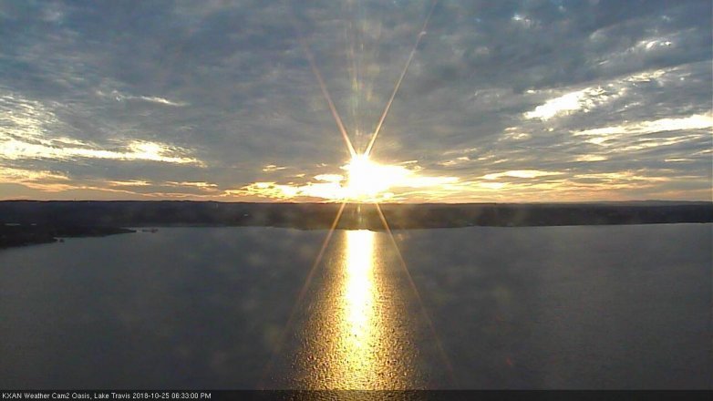 Lake Travis webcam, October 25, 2018 5:35 PM CT