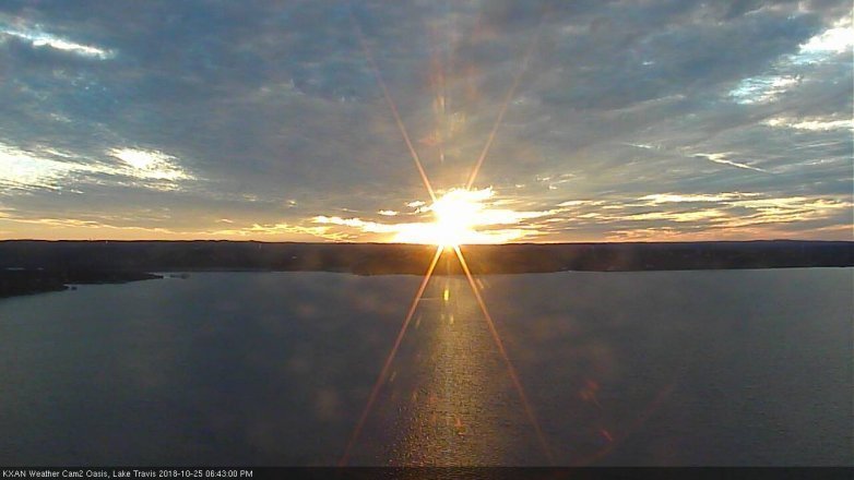 Lake Travis webcam, October 25, 2018 5:45 PM CT