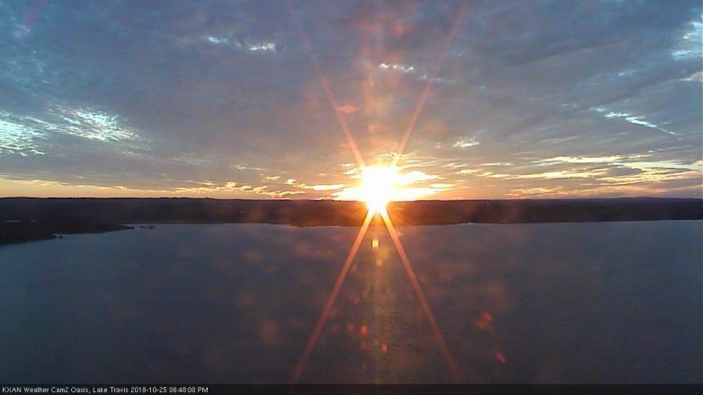 Lake Travis webcam, October 25, 2018 5:50 PM CT
