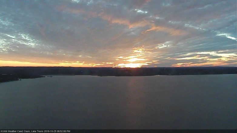 Lake Travis webcam, October 25, 2018 5:55 PM CT