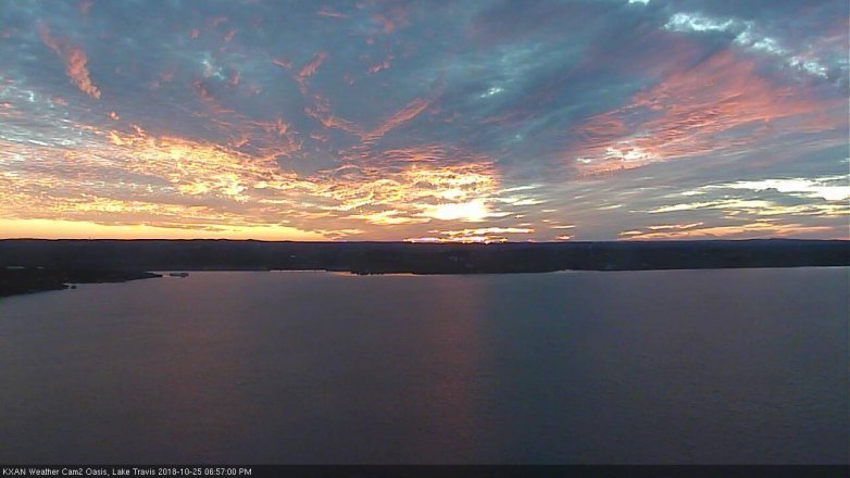 Lake Travis webcam, October 25, 2018 6:00 PM CT
