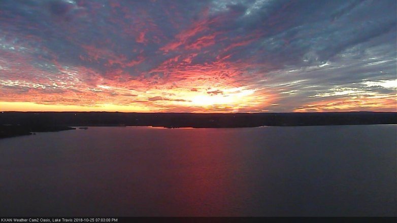 Lake Travis webcam, October 25, 2018 6:05 PM CT
