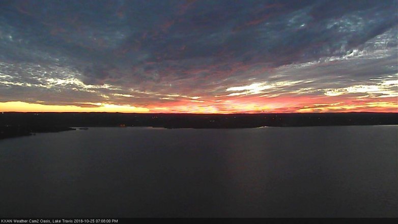 Lake Travis webcam, October 25, 2018 6:10 PM CT