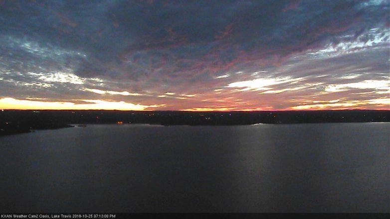 Lake Travis webcam, October 25, 2018 6:15 PM CT