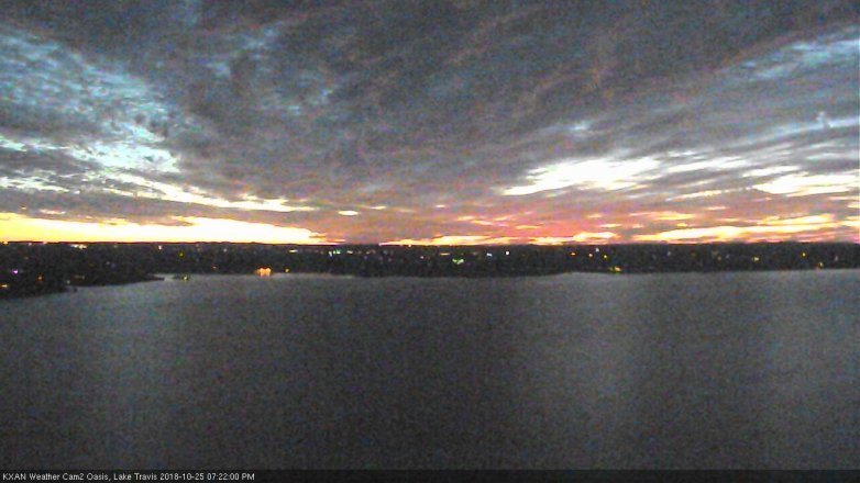 Lake Travis webcam, October 25, 2018 6:25 PM CT