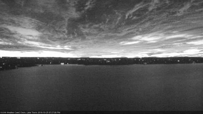 Lake Travis webcam, October 25, 2018 6:30 PM CT
