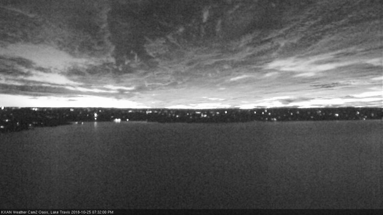 Lake Travis webcam, October 25, 2018 6:35 PM CT