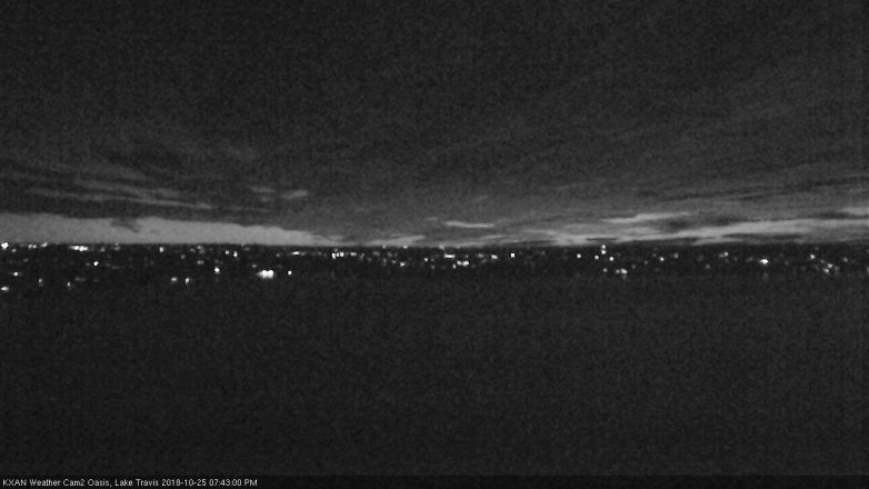 Lake Travis webcam, October 25, 2018 6:45 PM CT