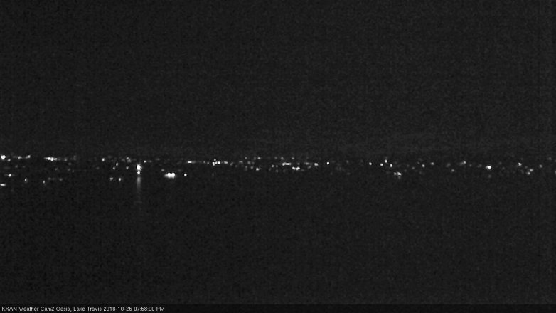 Lake Travis webcam, October 25, 2018 7:00 PM CT
