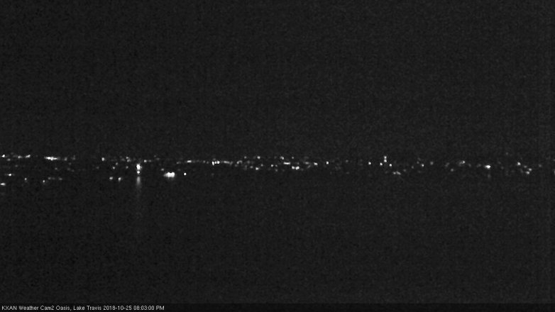 Lake Travis webcam, October 25, 2018 7:05 PM CT
