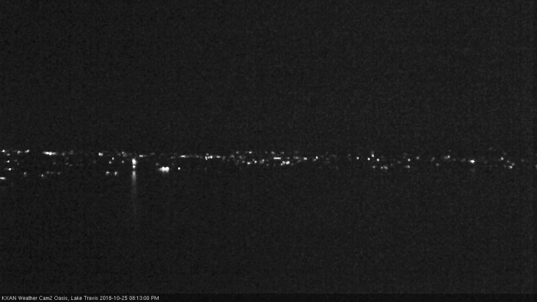 Lake Travis webcam, October 25, 2018 7:15 PM CT