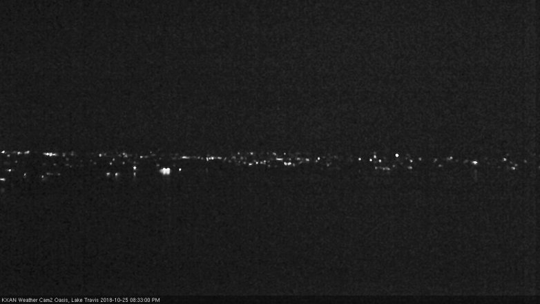 Lake Travis webcam, October 25, 2018 7:35 PM CT