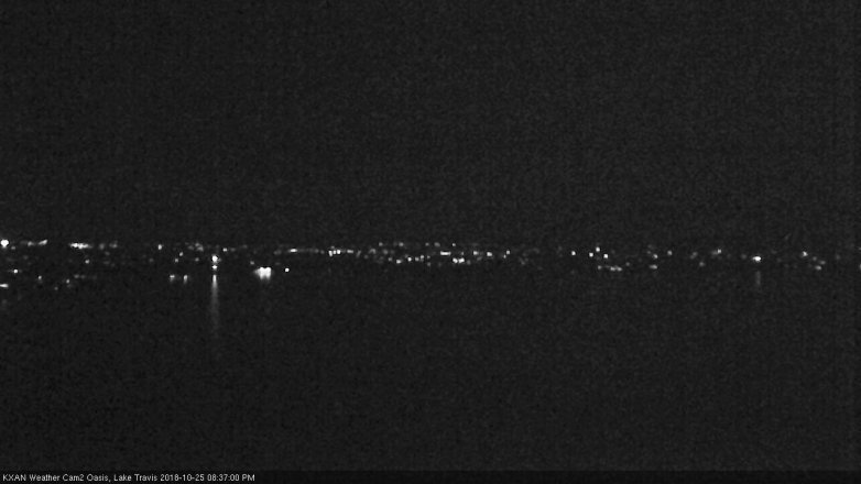 Lake Travis webcam, October 25, 2018 7:40 PM CT