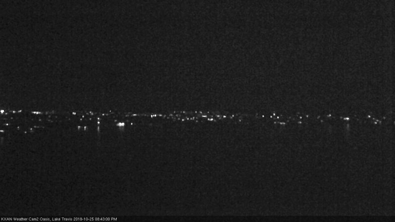 Lake Travis webcam, October 25, 2018 7:45 PM CT