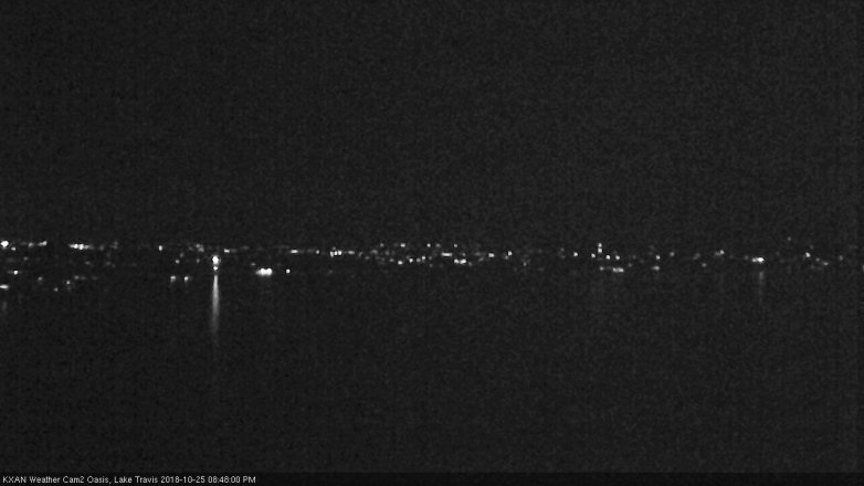Lake Travis webcam, October 25, 2018 7:50 PM CT
