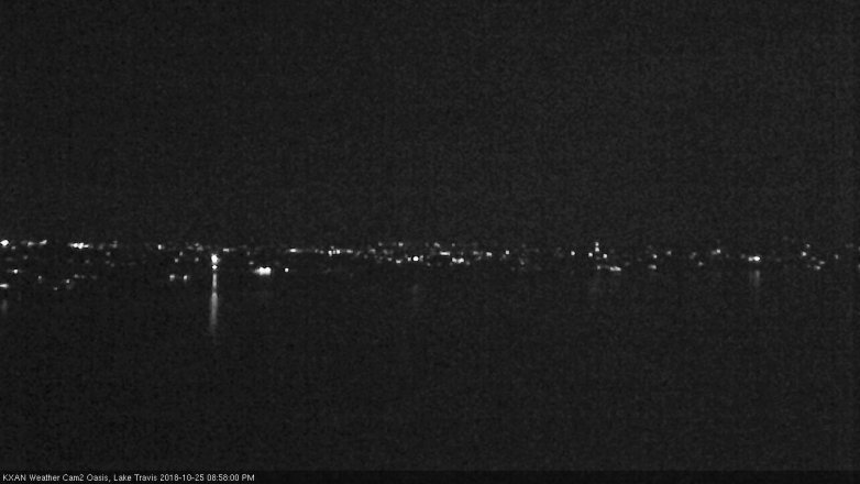 Lake Travis webcam, October 25, 2018 8:00 PM CT
