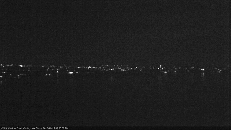 Lake Travis webcam, October 25, 2018 8:05 PM CT