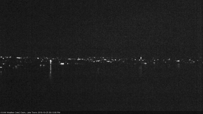 Lake Travis webcam, October 25, 2018 8:15 PM CT