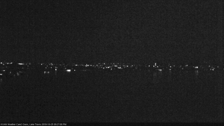 Lake Travis webcam, October 25, 2018 8:30 PM CT
