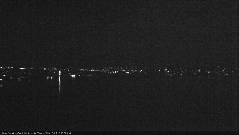 Lake Travis webcam, October 25, 2018 9:05 PM CT