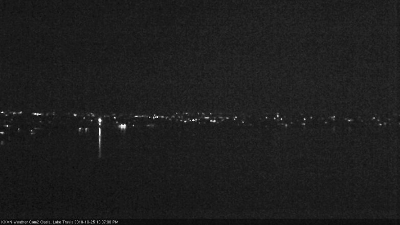Lake Travis webcam, October 25, 2018 9:10 PM CT