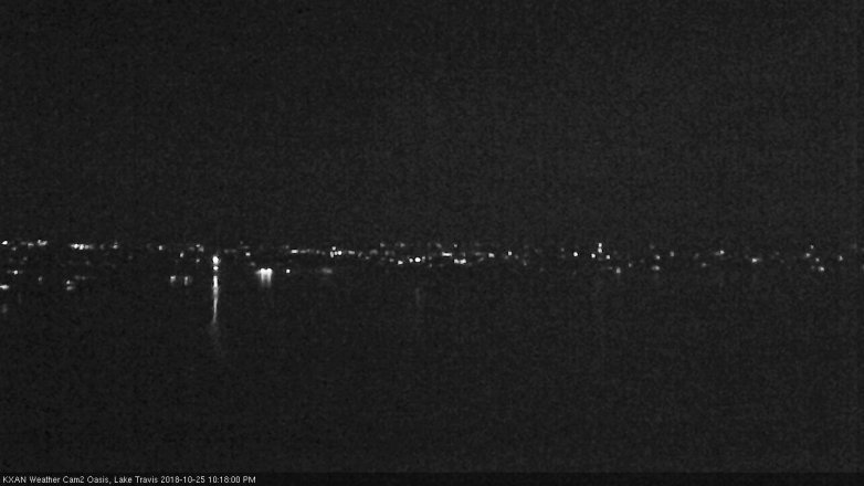 Lake Travis webcam, October 25, 2018 9:20 PM CT