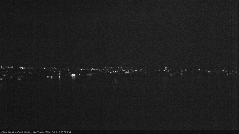Lake Travis webcam, October 25, 2018 9:40 PM CT