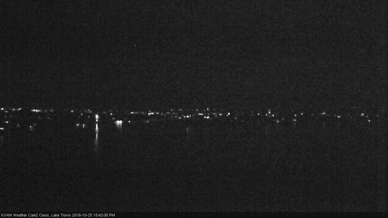 Lake Travis webcam, October 25, 2018 9:45 PM CT