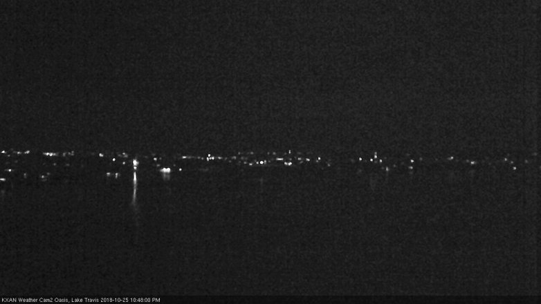 Lake Travis webcam, October 25, 2018 9:50 PM CT