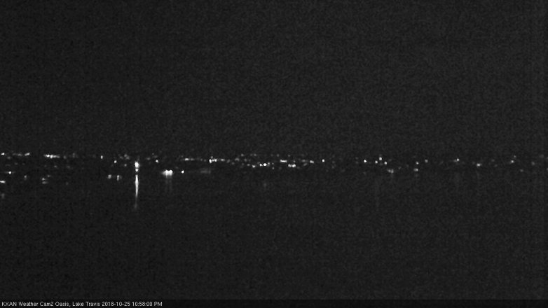 Lake Travis webcam, October 25, 2018 10:00 PM CT