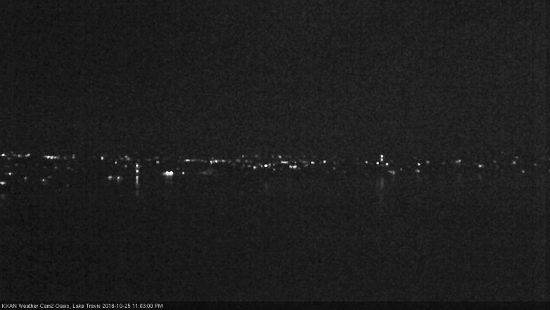 Lake Travis webcam, October 25, 2018 10:05 PM CT