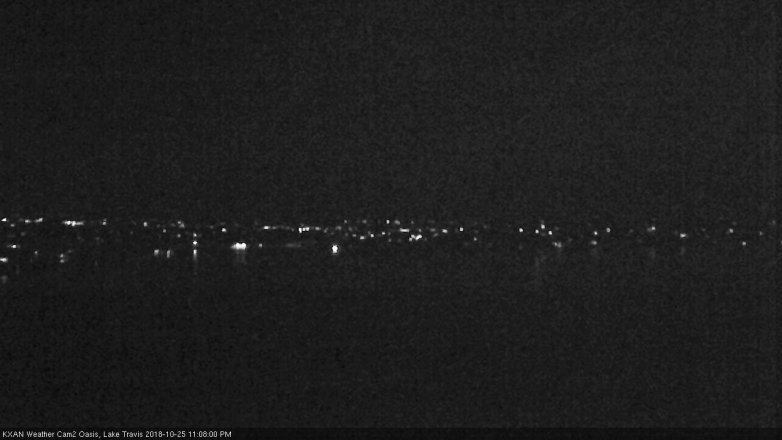 Lake Travis webcam, October 25, 2018 10:10 PM CT
