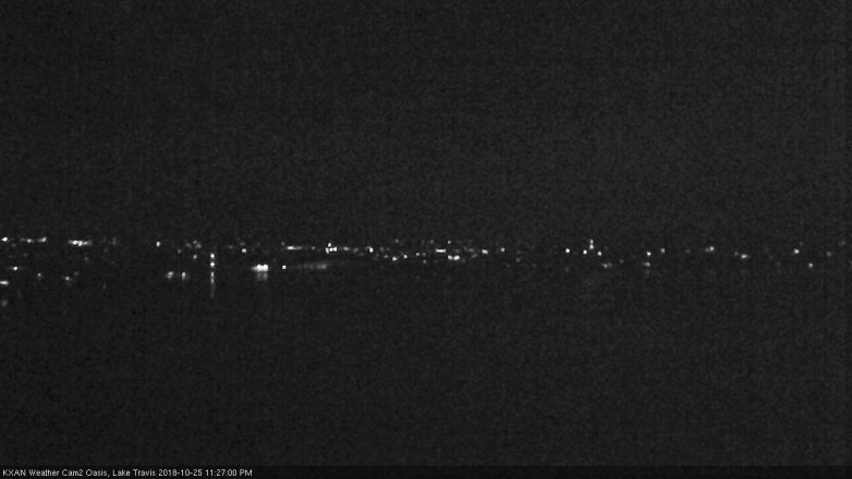 Lake Travis webcam, October 25, 2018 10:30 PM CT