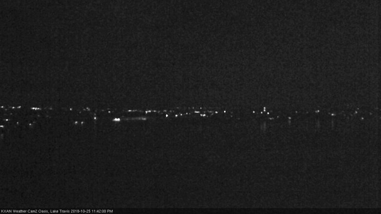 Lake Travis webcam, October 25, 2018 10:45 PM CT