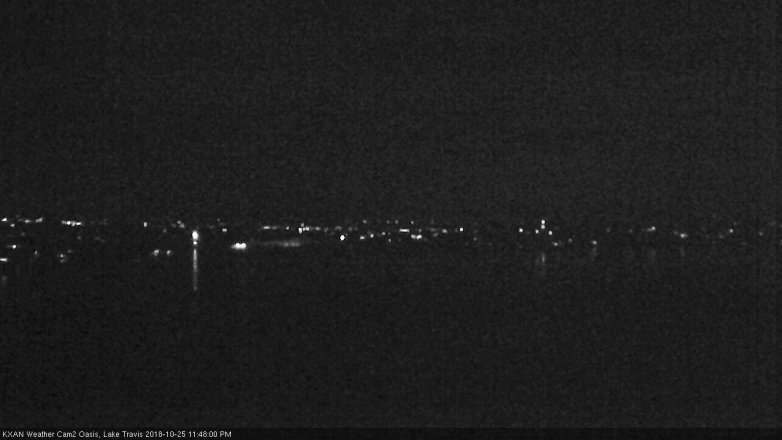 Lake Travis webcam, October 25, 2018 10:50 PM CT