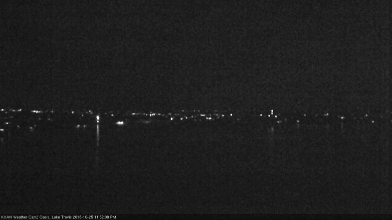 Lake Travis webcam, October 25, 2018 10:55 PM CT