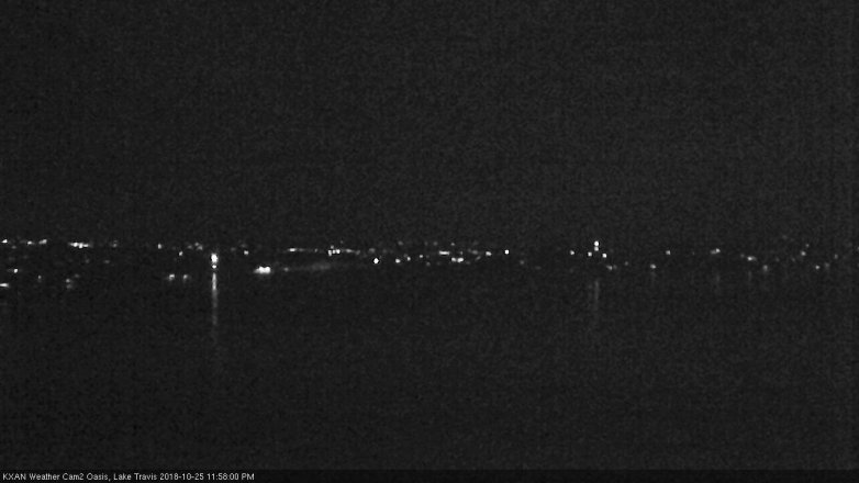 Lake Travis webcam, October 25, 2018 11:00 PM CT