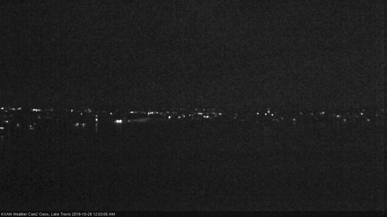 Lake Travis webcam, October 25, 2018 11:05 PM CT