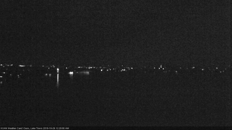 Lake Travis webcam, October 25, 2018 11:30 PM CT