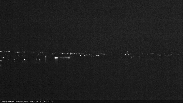 Lake Travis webcam, October 25, 2018 11:40 PM CT
