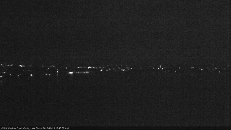 Lake Travis webcam, October 25, 2018 11:50 PM CT